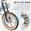 COLORWAY E-Bike damen herren 20 Zoll 4.0 Fat Reifen, Akku Produktbild-Vorschau 7