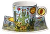 James Rizzi 4er Set Espressotassen mit Untertasse Porzellan Produktbild-Vorschau 3
