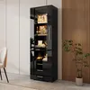 MODFU Hochglanz-Hochschrank ,Glasvitrine mit Produktbild-Vorschau 1
