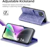 Lila iPhone 14 Wallet Case Flip Handyhülle Kunstleder mit Produktbild-Vorschau 3