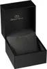 An open black watch box with a grey cushion inside. Náhled obrázku produktu