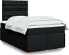 Boxspringbett mit Matratze Schwarz 120x190 cm Stoff Produktbild-Vorschau 2