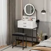 Puluomis Coiffeuse avec éclairage LED, 3 modes de couleur, Voir les images du produit 8
