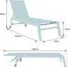 Bain de soleil BARBADOS en textilène noir - aluminium gris Voir les images du produit 6