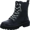 A black lace-up boot on a white background. Voir les images du produit