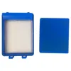 A blue filter housing with a white filter element and a separate blue filter cover are shown against a white background. Produktbild-Vorschau