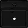 A top-down view of a black ceramic sink with two circular openings. Náhled obrázku produktu