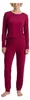 Bamboo Basics pyjama pantolon long burgundy femme Voir les images du produit 1