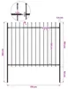 vidaXL Gartenzaun Woerden mit Speerspitze Stahl 170 x 150 Produktbild-Vorschau 3