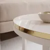SOLEIL 2in1 runder Couchtisch glänzend Weiß / Weiß Produktbild-Vorschau 3