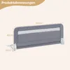 COSTWAY Bettgitter für Kleinkinder, 100x42cm Produktbild-Vorschau 3