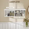 HOMCOM Badkamerkast, hangkast, wandkast met omhoogklappende Productafbeelding-voorbeeld 5