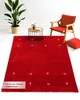 Wollteppich Gabbeh Uni Rot 60x90 cm | Moderner Teppich für Produktbild-Vorschau 1