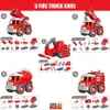 Robot transformateur DIY en 5 camions de pompiers, Voir les images du produit 3