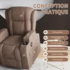 Brauner elektrischer Massagesessel mit USB-Anschluss, Produktbild-Vorschau 5