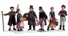 Figuren stellen Szene aus viktorianischen Zeitalter dar wahrscheinlich während der Weihnachtszeit. Produktbild-Vorschau