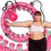 Nastaviteľná záťažová ružová obruč Hula Hoop s masážnym Náhľad obrázku produktu 1