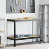 Établi vidaXL noir 115 x 55 x 91 cm en contreplaqué et Voir les images du produit 2