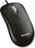 A black Microsoft optical mouse is shown from a slightly elevated angle against a white background. Produktbild-Vorschau