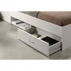 Lit avec 2 tiroirs & 1 étagère - 140 x 190 cm - Blanc - Voir les images du produit 10