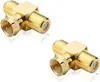 Sat-T-Stück 1-mal F-Stecker / 2-mal F-Buchse vergoldet 2x Produktbild-Vorschau 1