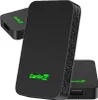 Three black Carlinkit adapters are shown against a white background. One is in the foreground, angled to show its side and front. Another is in the midground, to the left and slightly behind the first, showing its side and top. The third is in the backgrou Produktbild-Vorschau