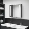 vidaXL Armoire à miroir LED pour salle de bain Gris Voir les images du produit 2