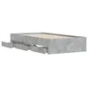 The Living Store Bettgestell mit Schubladen Betongrau Produktbild-Vorschau 5