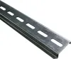 A close-up, angled view of a metal mounting rail with pre-drilled slots. Produktbild-Vorschau