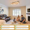 ZMH LED Deckenleuchte Holz Deckenlampe 24W 38cm Produktbild-Vorschau 3