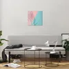 Bilder auf glas - Einteilig - Blatt Rosa Türkis - 40x40cm - Produktbild-Vorschau 6