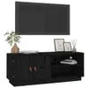 The Living Store TV-Schrank Schwarz 105x34x40 cm Massivholz Produktbild-Vorschau 3