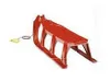A red plastic sled with a yellow and gray pull rope is shown against a white background. Anteprima dell’immagine prodotto