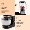 A collage of images showcasing different parts and features of a kitchen appliance, with accompanying text descriptions. Produktbild-Vorschau