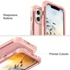 Close-up shots of a rose gold iPhone 13 Pro Max case, highlighting its features. Produktbild-Vorschau