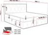 Hotelová manželská postel 180x200 PALMA - světlá šedá + Náhled obrázku produktu 11