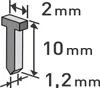 Hřebíky, balení 1000ks, 10mm, 2,0x0,52x1,2mm Produktbild-Vorschau 1