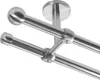 Gardinenstange mit Deckenhalterung I Metall Edelstahl Look Produktbild-Vorschau 1