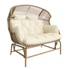 Flieks Rattan Hollywoodschaukel Schaukelstuhl Produktbild-Vorschau 8