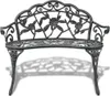 A black cast iron garden bench with a rose motif. Anteprima dell’immagine prodotto