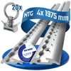 Airlineschiene Zurrschiene 4 x 2 m 2 Meter halbrund Alu m. Produktbild-Vorschau 1