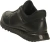 A black leather sneaker shown from the side and rear. Podgląd zdjęcia produktu