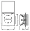 Busch-Jaeger SCHUKO stopcontact, type F, met klapdeksel, Productafbeelding-voorbeeld 3