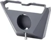 A gray plastic mount with a circular opening and a screw at the bottom, isolated on a white background. Anteprima dell’immagine prodotto