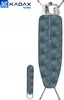 A product shot of a folding ironing board and a smaller ironing board accessory, both with a teal and white geometric pattern, against a white background. Produktbild-Vorschau