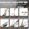 A collage of six images demonstrating how to use a manual wire pulling winch. Anteprima dell’immagine prodotto