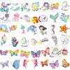 80x glitter tattoo set per ragazze, farfalla sirena Anteprima dell’immagine prodotto 1