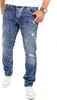 Reslad Jeans-Herren Destroyed Look Slim Fit Stretch Denim Produktbild-Vorschau 1