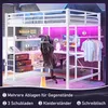 Merax Etagenbett Hochbett 140x200 cm, mit LED, Schreibtisch Produktbild-Vorschau 11