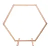 A hexagonal wooden arch frame on a white background. Náhled obrázku produktu